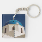 Porte-clés Dôme bleu, Santorin, Grèce (Dos)