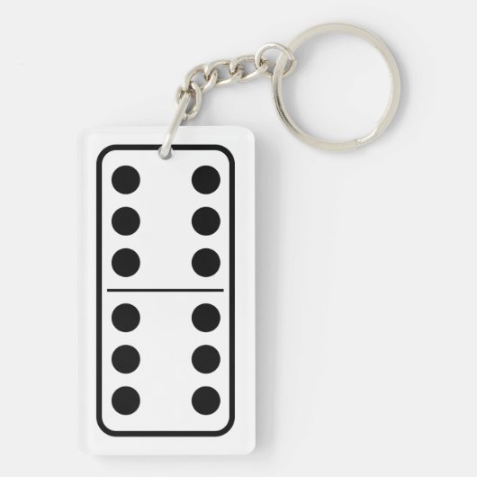 Porte-clés domino 6 6 (Dos)