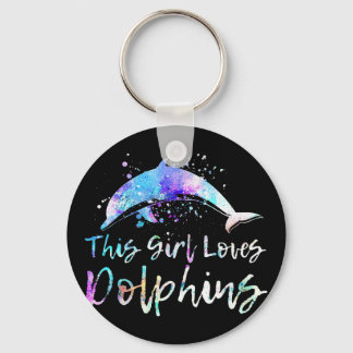 Porte-clés don amant dauphin cette fille aime les dauphins