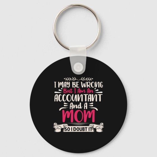 Porte-clés Don comptable | Accoutant Et Maman (Recto)