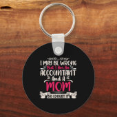 Porte-clés Don comptable | Accoutant Et Maman (Recto)