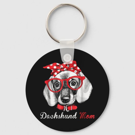 Porte-clés Don de chien | Dachshund Maman Lovely (Recto)