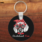 Porte-clés Don de chien | Dachshund Maman Lovely (Recto)