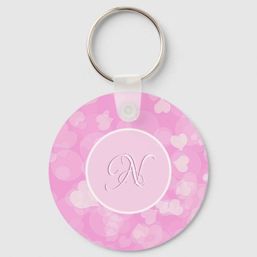 Porte-clés Don de Coeurs de Saint-Valentin rose. Texte (Recto)