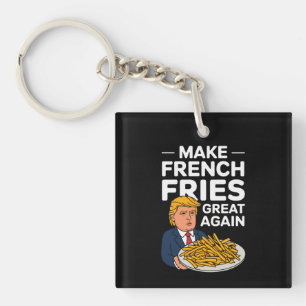 Porte-clés Donald Trump 2024 Rendez la frite française grande