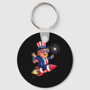 Porte-clés Donald Trump 2025 heureux 4 juillet Trump américai