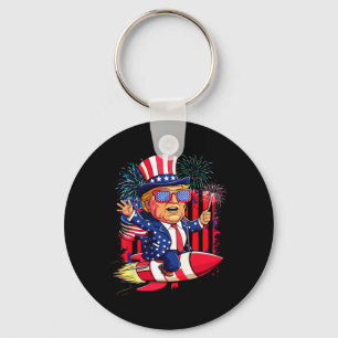 Porte-clés Donald Trump 2025 heureux 4 juillet Trump américai