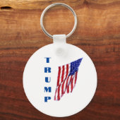 Porte-clés Donald Trump American Flag Pop Art (Verso)
