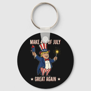Porte-clés Donald Trump Feu d'artifice Rendre 4 juillet grand