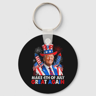 Porte-clés Donald Trump Feu patriotique Faire 4 juillet G
