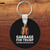 Porte-clés Donald Trump Garbage Orange réflexe de sécurité (Recto)