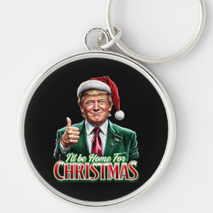 Porte-clés Donald Trump Noël Le chapeau du Père Noël monte
