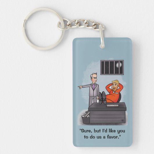 Porte-clés Donald Trump Porte - clé rectangulaire (Devant)