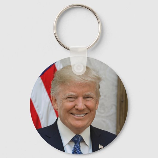 Porte-clés Donald Trump Portrait du président de la Maison-Bl (Recto)