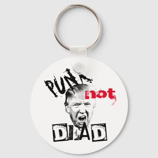 Porte-clés DONALD TRUMP - PUNX pas MORT ! (Recto)