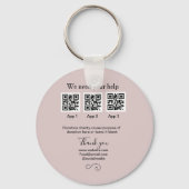 Porte-clés Donation Collection conseil pot ajouter votre q r  (Verso)