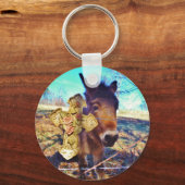 Porte-clés Donkey avec croix Rose (Recto)