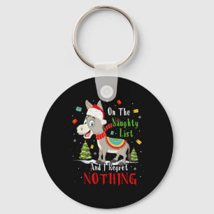 Porte-clés Donkey Christmas Sur La Liste Des Méchants Et Je R