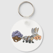 Porte-clés Donkies Tirant Un Panier (Recto)