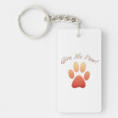 Porte-clés Donne-moi Paw orange (Devant)