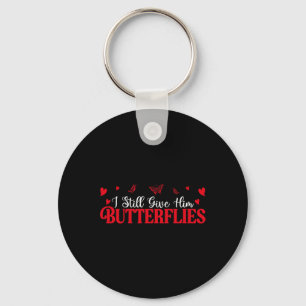 Porte-clés Donnez-Lui Des Papillons - Drôle De Saint-Valentin