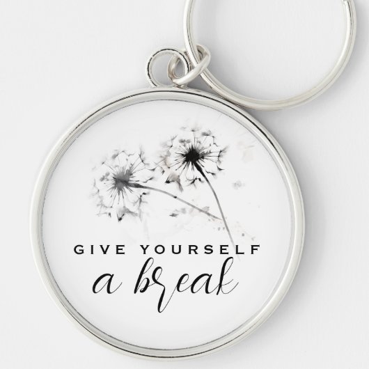 Porte-clés Donnez-vous une pause aquarelle Dandelion (Devant)