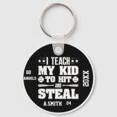 Porte-clés Dons De Baseball J'Enseigne À Mon Enfant À Frapper (Verso)