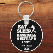Porte-clés Dons De Baseball Mangent Sleep Baseball Répétition (Recto)