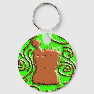 Porte-clés Dons de design de pilon et de mortier PHARMACISTE