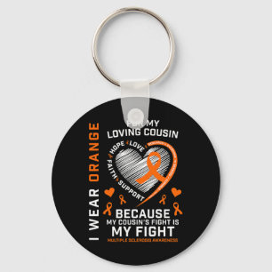 Porte-clés Dons Orange Fighter Cousin Multiple Sclerosis Awa