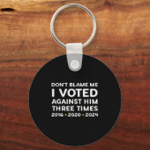 Porte-clés Don't Blame Me I Voted Against Him Funny Litical S (Recto)
