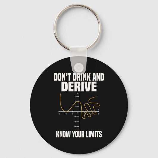 Porte-clés Dont Drink And Derive And Know Your Limit  (Recto)