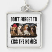 Porte-clés Don't Forget To Kiss The Homies Custom Pet Photo (Devant)