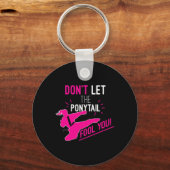 Porte-clés Don't Let The Ponytail Fool You Karate Girl Funny (Recto)