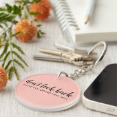Porte-clés Don't Look Back | Uplifting Peachy Pink (Devant droit)