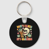 Porte-clés Don't Panic It's Organic Weed Skull  (Recto)