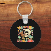 Porte-clés Don't Panic It's Organic Weed Skull  (Recto)