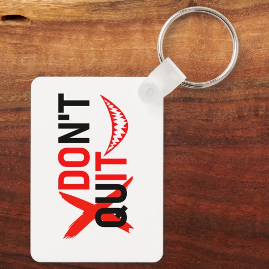 Porte-clés DON'T QUIT – Bold Red Motivation Design (Verso)