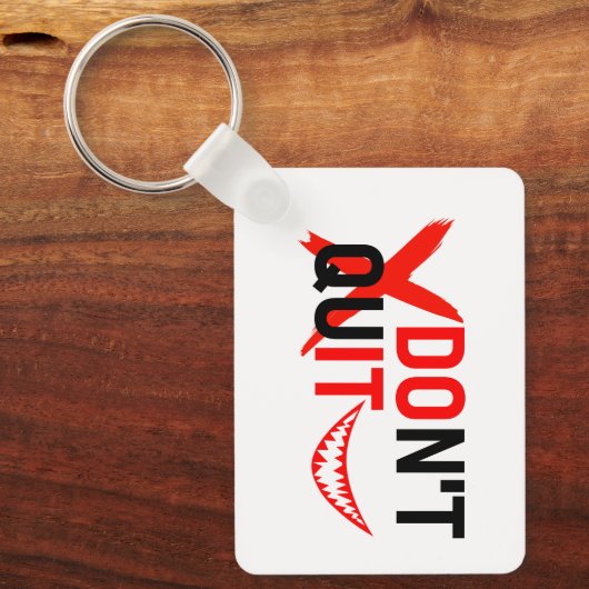 Porte-clés DON'T QUIT – Bold Red Motivation Design (Recto)