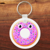Porte-clés Donut Avec Yeux Et Sprinkings Dessin (Recto)
