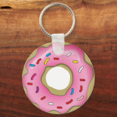 Porte-clés Donut jaune avec glaçage et arrosage (Recto)
