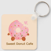 Porte-clés Donut joyeux avec pépites (Dos)