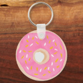 Porte-clés Donut rose aquarelle (Recto)