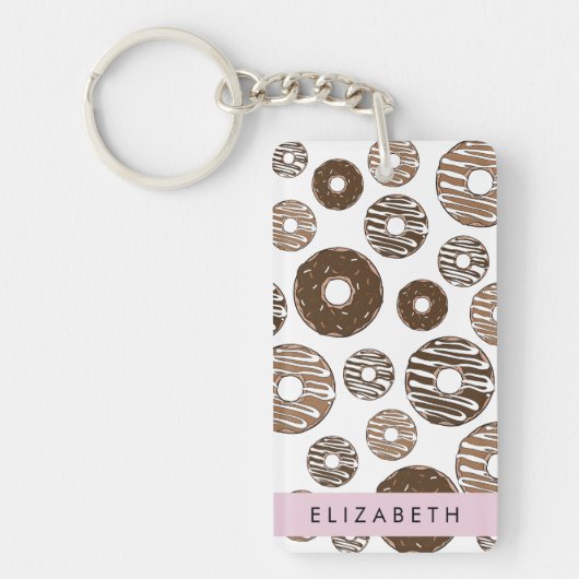 Porte-clés Donuts Au Chocolat, Donuts Au Caramel, Glace, Votr (Devant)
