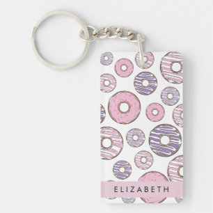 Porte-clés Donuts Roses, Donuts Violets, Saupoudrages, Votre