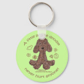 Porte-clés Doodle de caniche (Recto)