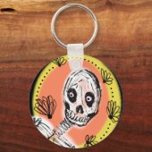 Porte-clés Doodle d'Halloween squelette effrayant (Recto)