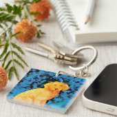 Porte-clés Doodle d'or (Devant Droit)