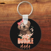 Porte-clés Doodle Mama cadeau Goldendoodle Maman Amoureux des (Recto)