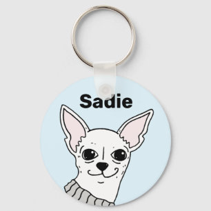 Porte-clés Doodle Smug Chihuahua Porte - clé personnalisé